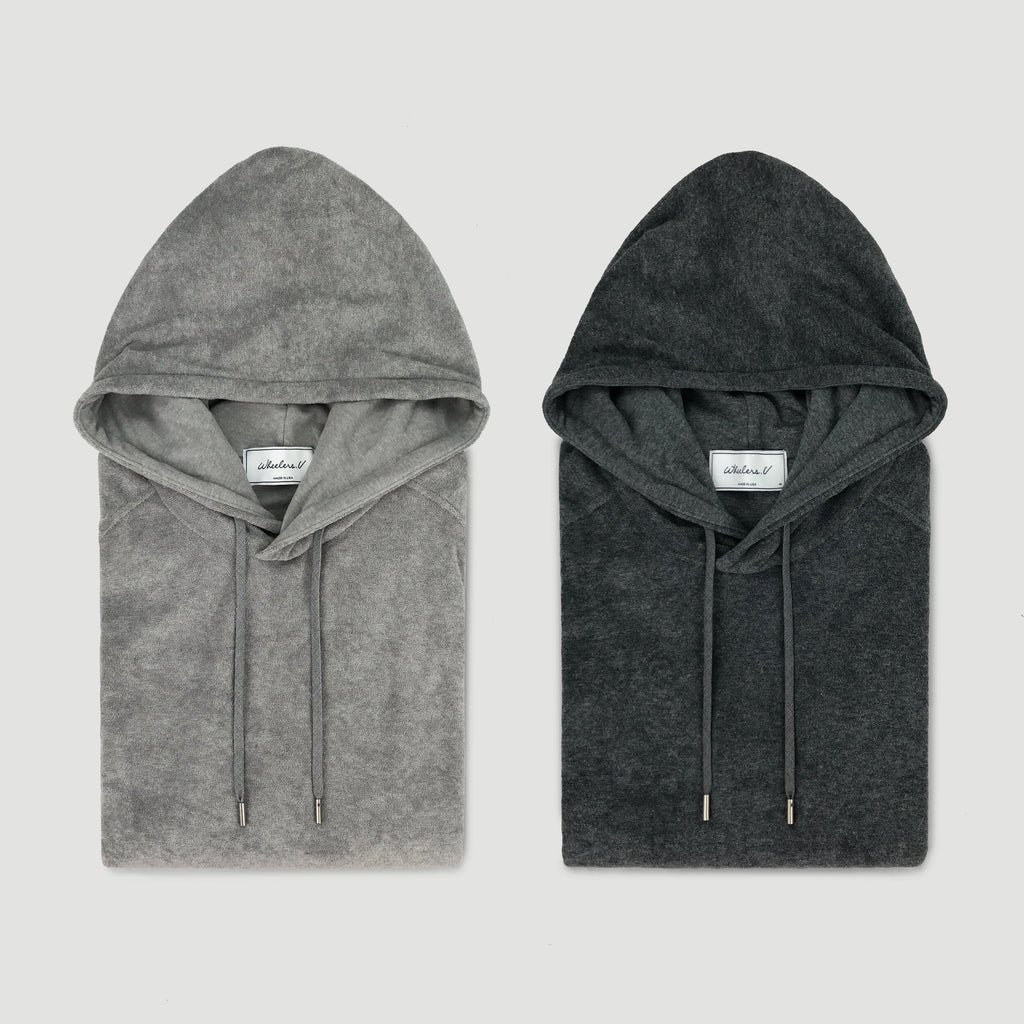 POOLSIDE HOOD PULLOVER - GREY HEATHER – Wheelers.V Japan